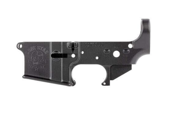 Sons of Liberty Gun Works Lone Star stripped AR15 lower features a high-quality Type 3 Class 2 hardcoat anodized finish
